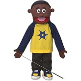 25" Jordan, Black Boy, Full Body, Ventriloquist Style Puppet