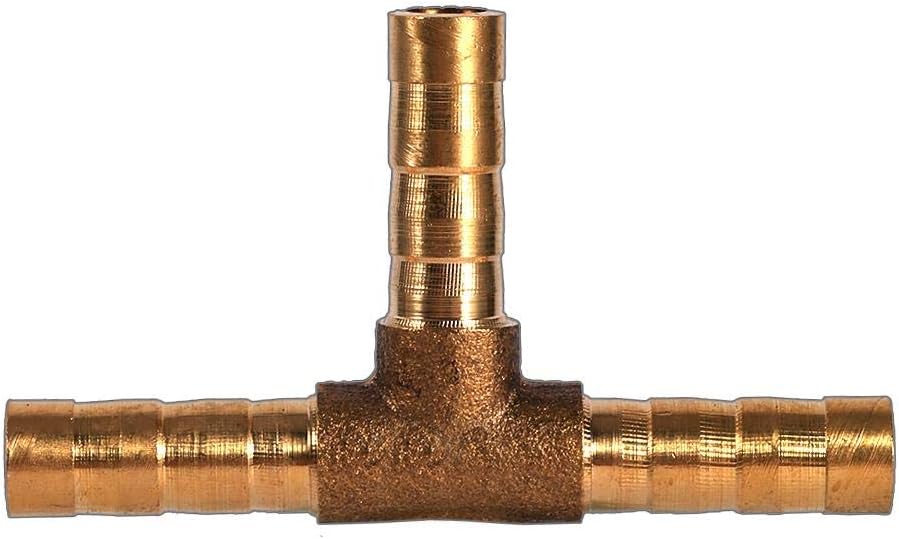 3 Way Hose Connector, Versatile 3-Way T-Piece Brass Hose Adapter for Fuel Air, Water, Gas, Oil (6mm Diameter) - Image 4