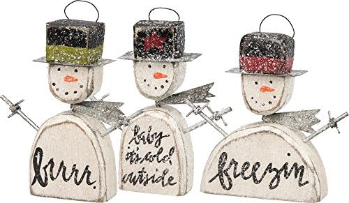 Primitives By Kathy Vintageinspired Ornaments Snowmen 3 Piece