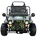 X-Pro 125cc Go Kart Dune Buggy 125cc Jeep Go Kart Mini Jeep Adult Jeep Kart Army Style Gokart (Dark Green)