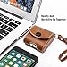 MoKo Case Fit AirPods 1/AirPods 2, Magnetic Snap Closure Protective Cover Carrying Pouch Pocket, with Holding Strap, for Apple AirPods 1 & AirPods 2 Charging Case - Brown