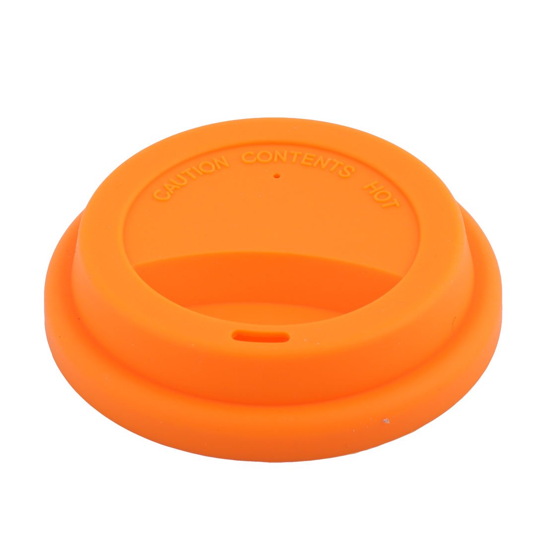 Sourcingmap Silicone Family Round Shaped Resuable Sealed Mug Lid Tea Coffee Cup Cover Orange
