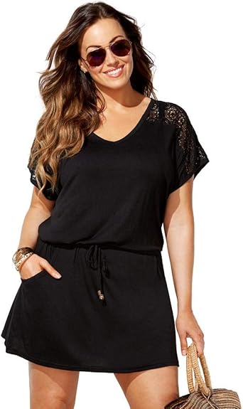 amazon plus size swim cover up