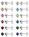 FUNRUN JEWELRY 12 Pairs Stainless Steel Stud Earrings for Women Men Piercing Earrings CZ Studs 3mm