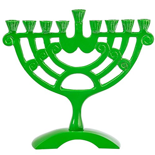 image for Ner Mitzvah Colored Candle Menorah - Fits All Standard Chanukah Candle