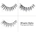 AJOY 3 Styles 15 Pairs Demi Wispies False Eyelashes Multipack, Natural Strip Lashes Pack, Invisible Band Eyelashes, Tapered Criss-Cross and Corner Wing Professional Lashes Set, R-15P