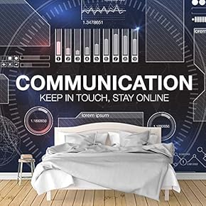 Wall Murals for Bedroom Secitific Mechanical Feeling Pictures Removable Wallpaper Peel and Stick Wall Stickers - 66x96 inches