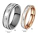 SunnyHouse Jewelry His or Hers Matching Set Heart Beat Chart Titanium Couple Wedding Band Ring