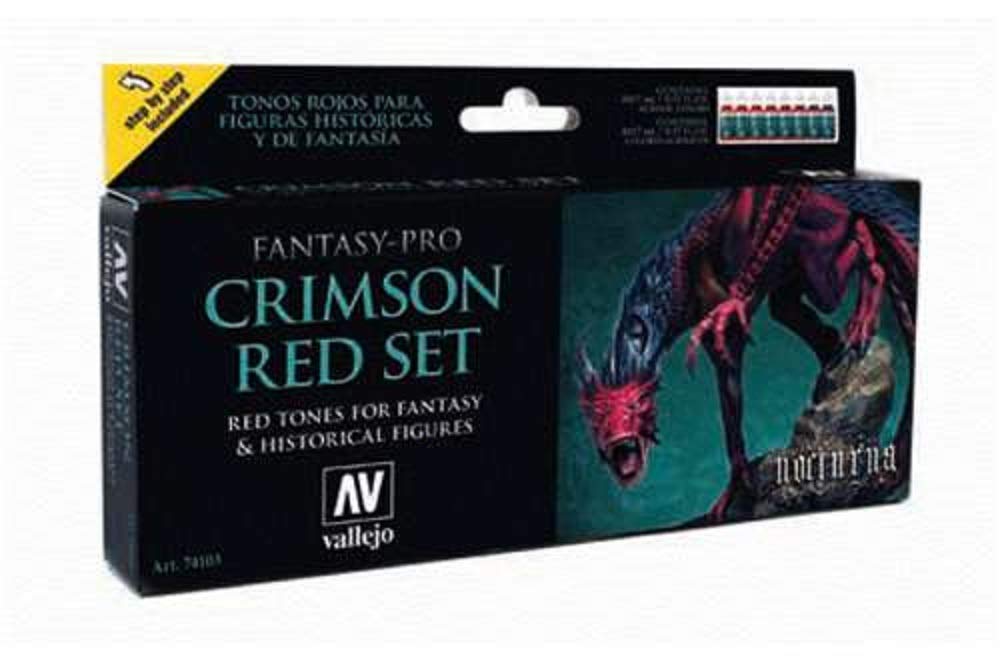 AV Vallejo Fantasy Set - Crimson Red Set (8),17 ml (Pack of 8)