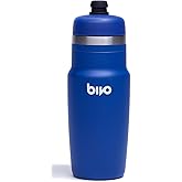 Bivo One 21oz Non Insulated Stainless Steel Bike Water Bottle - Lightweight for Cycling, Travel, Kids - No Plastic Taste, Fits Most Cages, Dishwasher Safe - (True Blue)