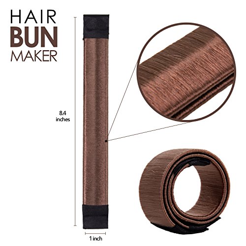 KroO Bun Maker Magic Shaper Donut Hair French Twist Clip DYI for Women, Teen Girls (6 PACK) + BONUS Fishtail Braid Tool - Thumbnail 3