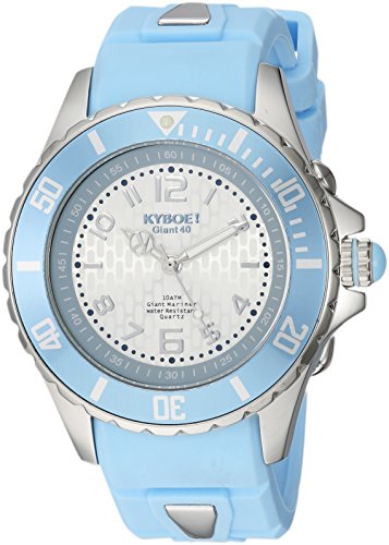 KYBOE! ' Power' Quartz Stainless Steel and Silicone Casual Watch, Color:Blue (Model: KY.40-030.15)