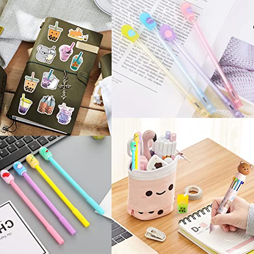 Kawaii Stationary Set comes with 1 Pop Up Boba Pencil Case, 1 Boba