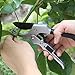 Pruning Shears, 8 inch Professional Hand Pruners Garden Clippers with SK-5 Sharp Steel Blade,Sharp Anvil Pruner with Safety Lock, Less Effort