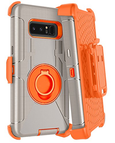 Samsung Note Case, Galaxy Note Case Belt Clip, Jwest Heavy Duty  Shockproof Kickstand Full Body Rugged Bumper Hybrid Holster Protective Case