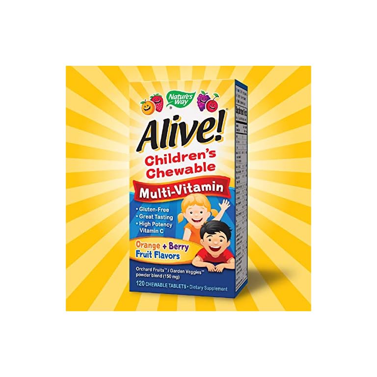 Nature's Way Alive! Children's Premium Chewable Multivitamin, Gluten