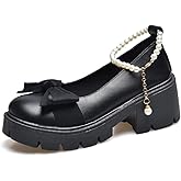 Women's Platform Mary Janes Heart Cat Buckle Rivets Ankle Lolita Gothic Princess Platform Pumps Patent Leather Thorn Vintage Traditional Embroidery Upper Dress Shoes