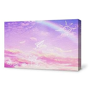Canvas Wall Art for Living Room,Bedroom Home Artwork Paintings Beautiful Sky Ready to Hang - 12x18 inches