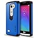 D'eJoy LG Leon C40 LG Power L22C LG Tribute 2 LS665 LG Risio Dual Layer Dual-Armor Series Full Body Protection Anti-Scratch Case - Midnight Blue