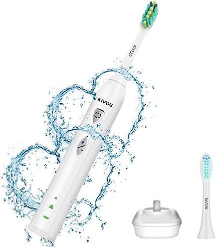 KIVOS Sonic Electric Toothbrush for Adult Children Rechargeable Toothbrush with Smart Timer White