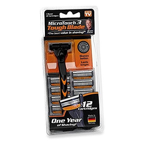 New! MicroTouch Tough Blade Razor with 12 Cartridges As Seen On TV!!!