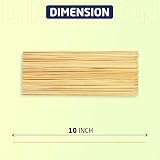 1ABOVE 150 Pcs Bamboo Skewers 10 inch Natural Eco-Friendly BBQ view 3