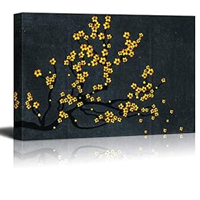 Canvas Wall Art Gorgeous Vintage Flower Pictures Home Wall Decorations for Bedroom Living Room Paintings Canvas Prints Framed - 12x18 inches