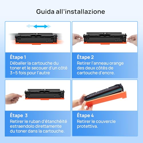 KUPYLM 216A (with Chip) Compatible Toner Cartridges for HP 216A W2410A W2411A W2412A W2413A for HP Color LaserJet Pro MFP M183fw M182n M182 M182nw M155 M155a (Black Cyan Magenta Yellow)