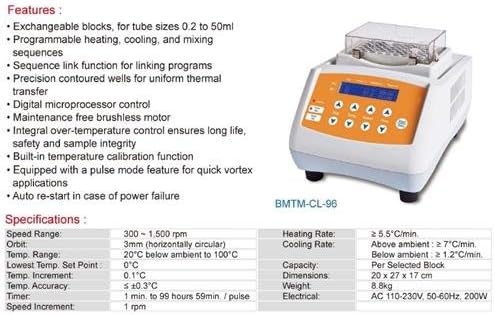 ACTGeneBCTM-96-12 Block for Bench Mate Mixer, 24 x 12 mm Diameter