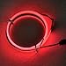 lychee®3 Ft 1M 1M Neon Glowing Strobing Electroluminescent Robbin El Tape Belt EL Wire Rope with Battery Pack for Cosplay Decoration Bruning Festival (3Ft, Red)