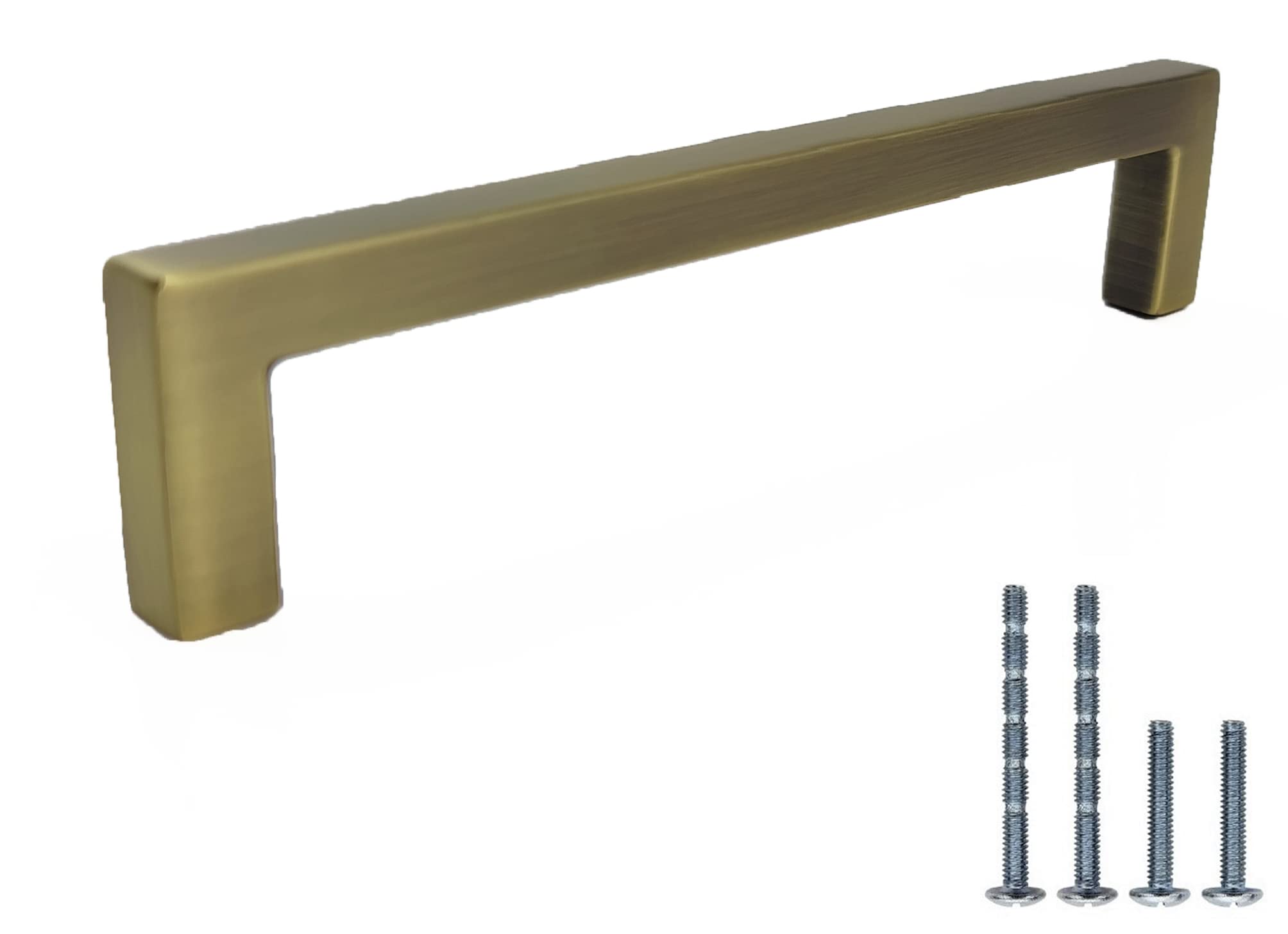 French Furniture Fittings Matt Antique Brass Finish Kitchen Cabinet D Pull Handles - Set of 6 Cupboard Drawer Bow boss Handles Available in 128mm or 160mm (128mm Between fixings) — image 1