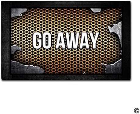 MsMr Custom Doormat Push It Textures Steel Metal Go Away Decor Doormat Indoor/Outdoor Door Mat 18 Inch by 30 Inch Non-woven Fabric Non slip