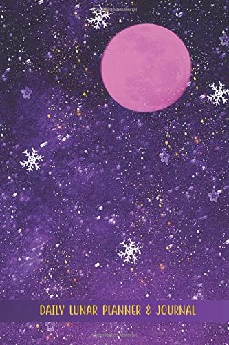 Daily Lunar Planner and Journal: To Do List Notebook for Creating Your Life For Two Full Lunar Cycles with a Monthly Full Year Calendar | Pink Full Moon and Stars