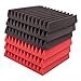 Foamily 6 Pack- Red/Charcoal Acoustic Panels Studio Foam Wedges 2