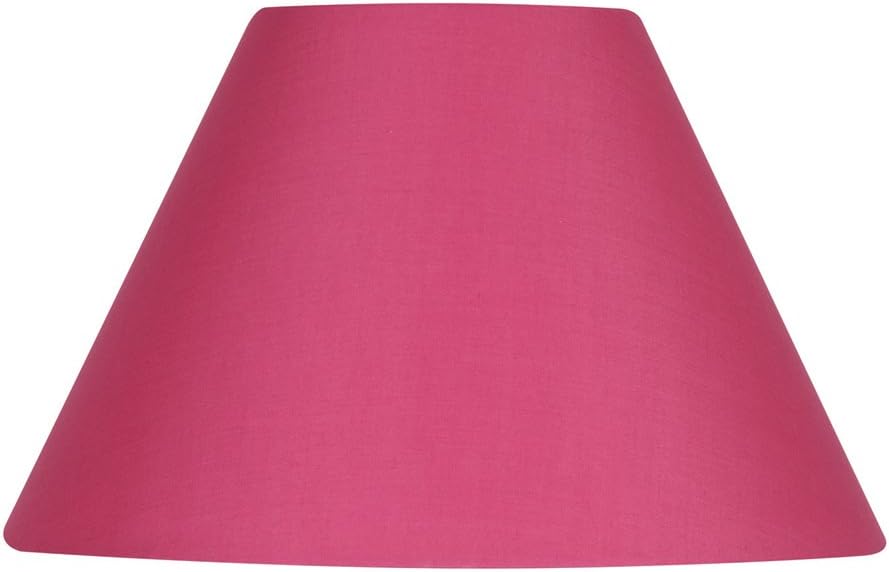 Oaks Lighting Cotton Coolie Shade, 14-inch, Hot Pink, Fabric