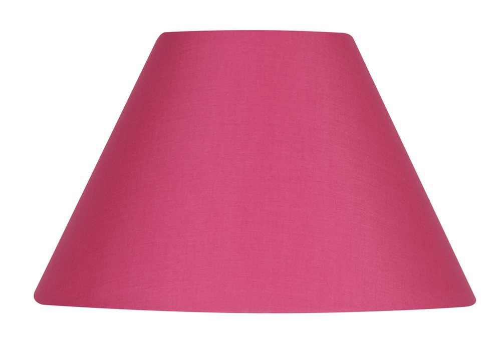 Oaks Lighting Cotton Coolie Shade, 14-inch, Hot Pink, Fabric