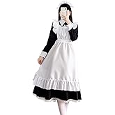 chigemianbaoba Womens French Maid Costume Anime Party Uniform Lolita Outfits Fancy French Apron Dress for Halloween Cosplay