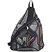 Eastsport See Through Mesh Sporty Trap Single Strap Cross Body Backpack Bag for Gym, Travel, Beach, Pool, Black