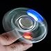 New LED Hand Spinner Fidget Toys, Broloyalty Aluminum Alloy LED Fingertip Gyro Stress Reducer for ADD / ADHD / Anxiety and Autism (Tri-silver)