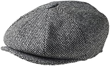 Peaky Blinders 'Newsboy' Style Flat Cap -Tweed Wool Fabric Variations