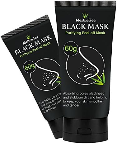 Black Mask Purifying Peel Off Mask Deep Cleansing Black Facial Mask Blackhead Remover Charcoal Unclog Mask Deep Pore Cleanse for Acne Face Nose
