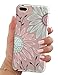 TRFAEE Stunning Spring Good Vibe Floral Blooms Flowers HD Clear Rubber Hand Drawing Anti-Scratch Case for iPhone 6 Case and iPhone 6S Case-Sunflower Daisy Pattern TPU Case Cover