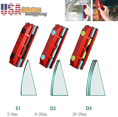 US Seller Double-Sided Magnetic Window Cleaner for Hard to Reach Outer Window Side Glider (Types: D2 8-.20 MM)
