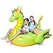 QOOLSHOW Inflatable Storybook Dragon Pool Float, Fun Beach Floaties, Swim Party Toys, Pool Island, Summer Pool Raft Lounge for Adults & Kids