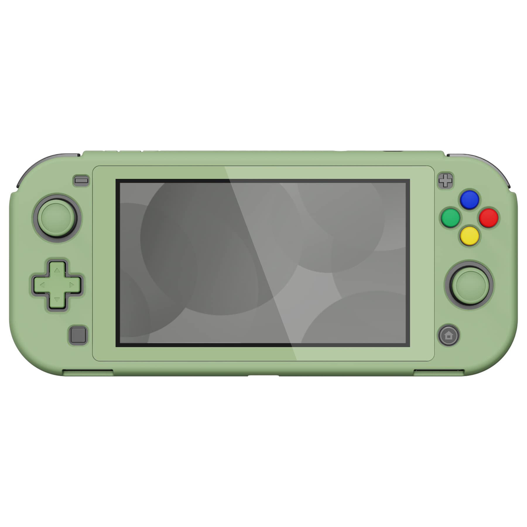 eXtremeRate PlayVital Matcha Green Protective Grip Case for Nintendo Switch Lite, Hard Cover Protector for Nintendo Switch Lite - Screen Protector & Thumb Grips & Buttons Caps Stickers Included