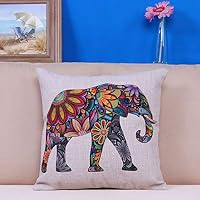 4Rissa Boho Bohemian Elephant Paisley Boho Bohemian Accent Patio Decor Decorative Throw Pillow