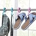Flammi 3pcs ABS Plastic S Shaped Hooks with Latch Hanging Towel Slipper Hat Clothes for Closet Kitchen Bathroom