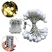 50 Leds 16 Feet Globe LED String Lights with Remote Control Timer Battery Operated Indoor Outdoor Decorative Fairy Lights Curtain for Patio,Gardens,Bedroom,Wedding,Christmas Party (Warm White)