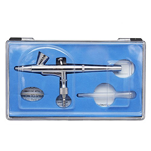 OPHIR 0.2mm Up Pot Dual Action Airbrush Gun Kit Model Hobby Makeup Body Paint AC073 - Thumbnail 6