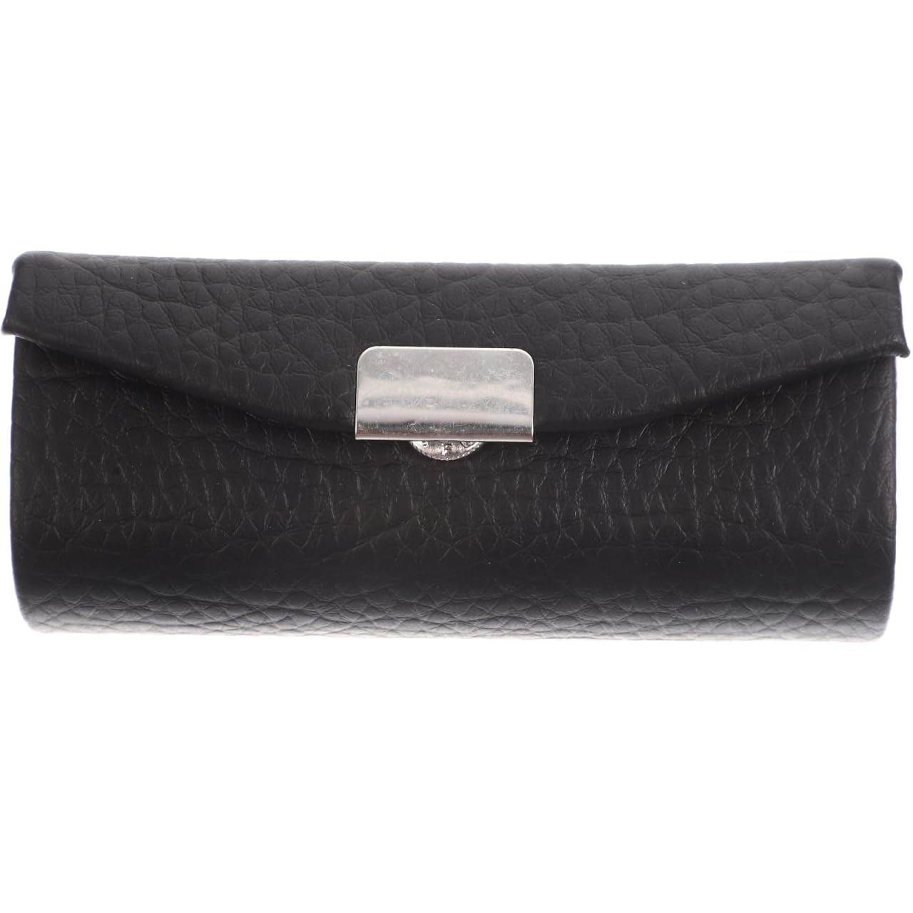 HAPINARY Leather Lipstick Case with Mirror - Compact and Elegant Lip Practical Holder for Lip Gloss and Lip Balm Organiser for Makeup Storage, Black, 9.2x3.5cm